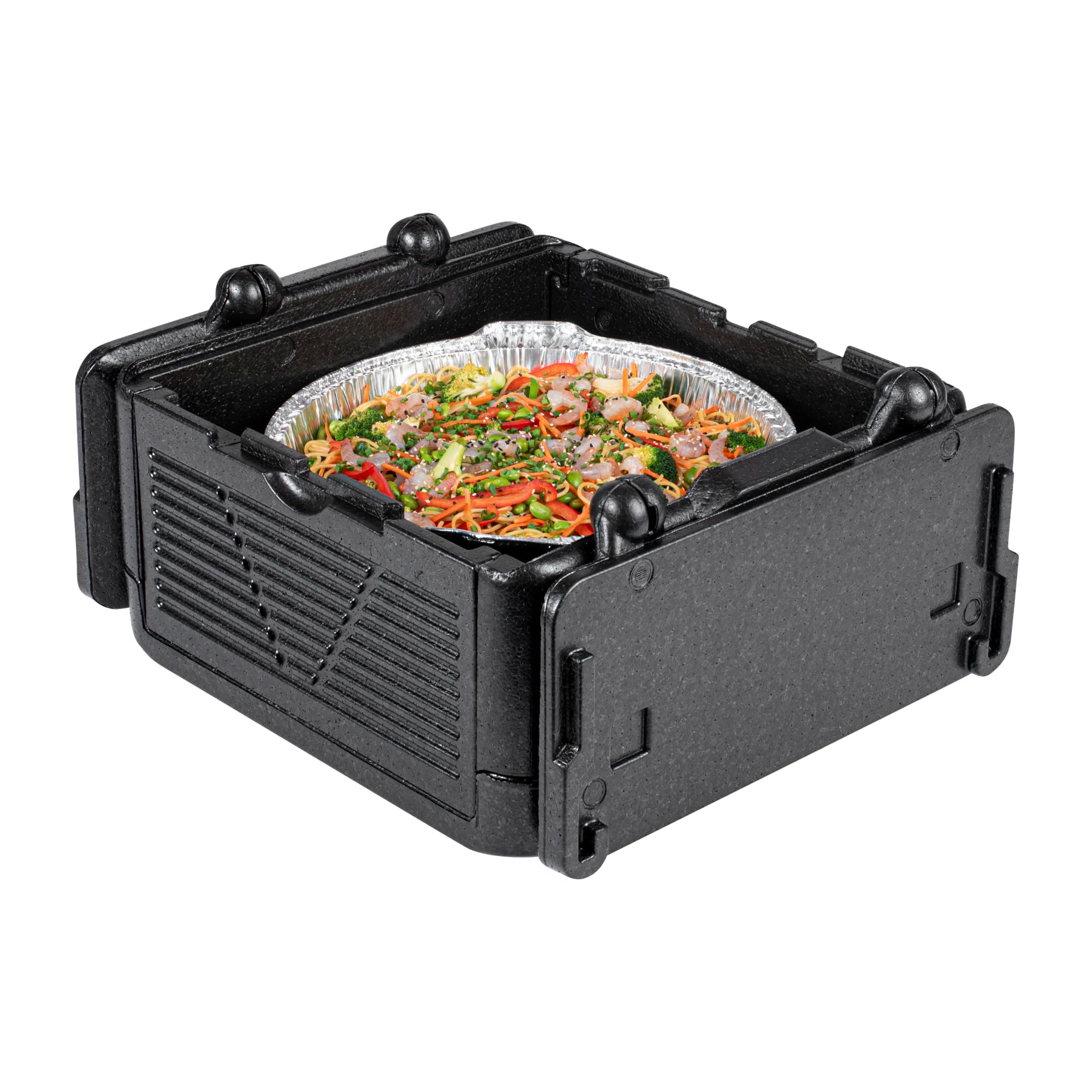 Restaurantware RWP1577B 9063/Transportador de alimentos aislado, plástico, negro