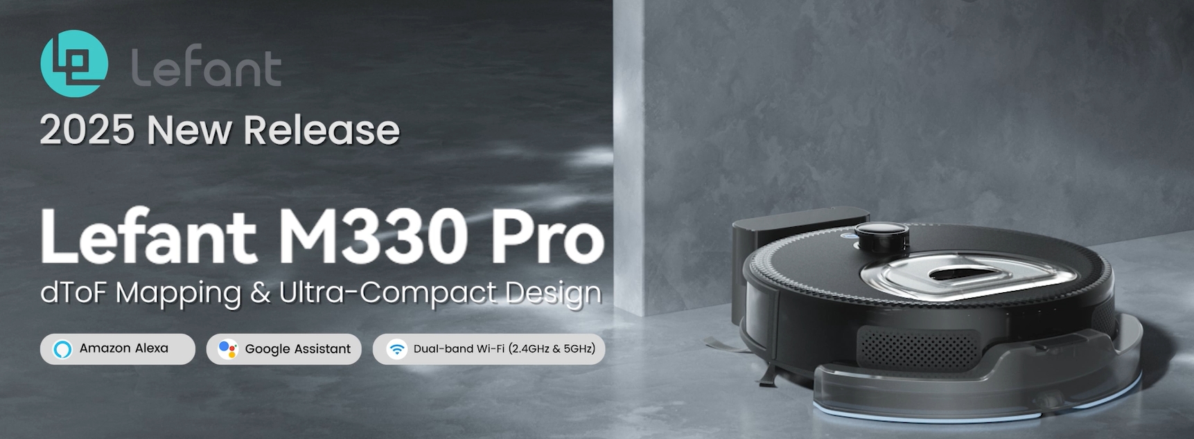 Lefant M330 Pro Robot Vacuum Cleaner and Mop Mapping 3 in 1
