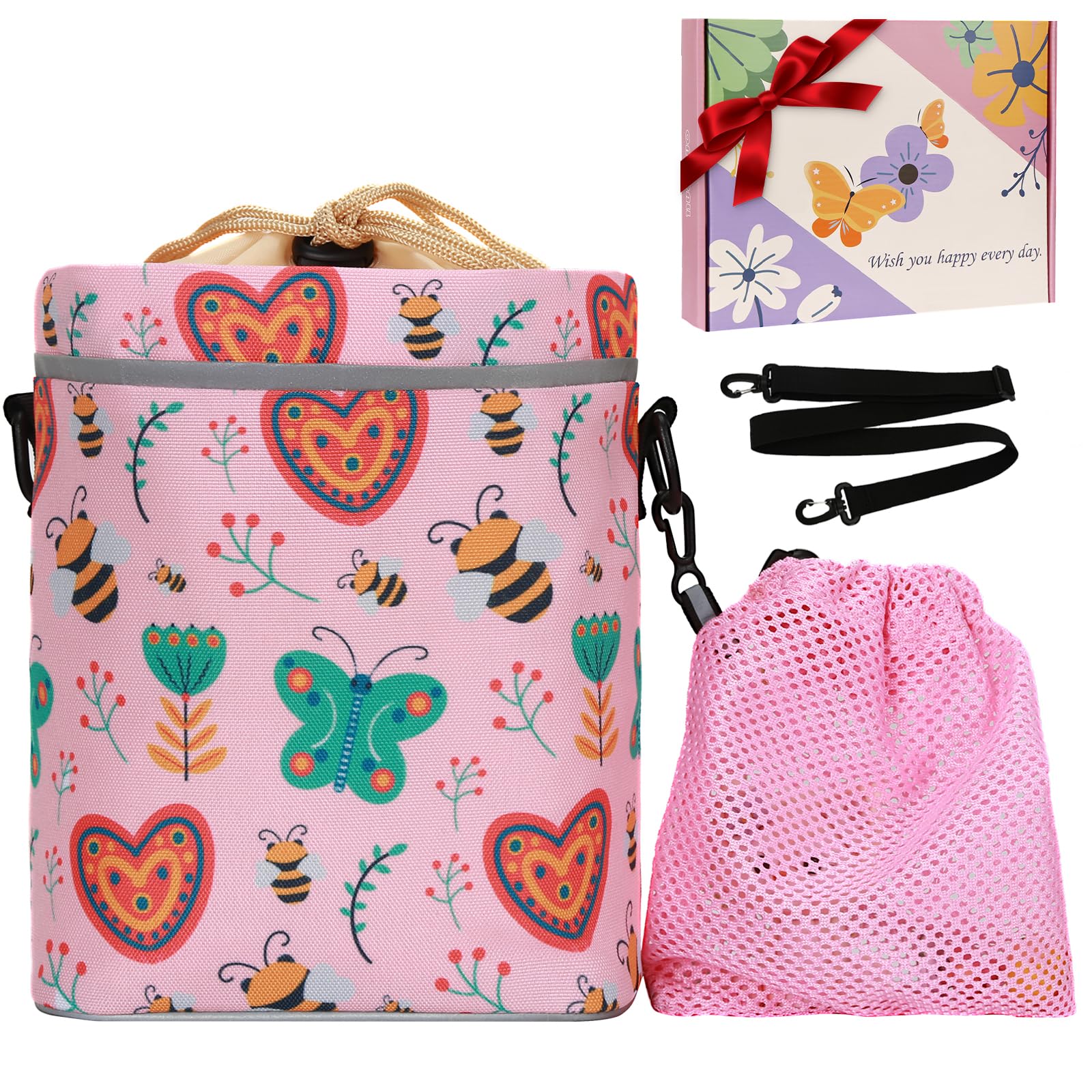 LOCAL LION Bolsa de Manillar para Niños, Cesta de Bicicleta Delantera Niña, Bolso de Manillar con Correa, Cestas de Ciclismo, Bolso de Bicicleta con Diseño Lindo