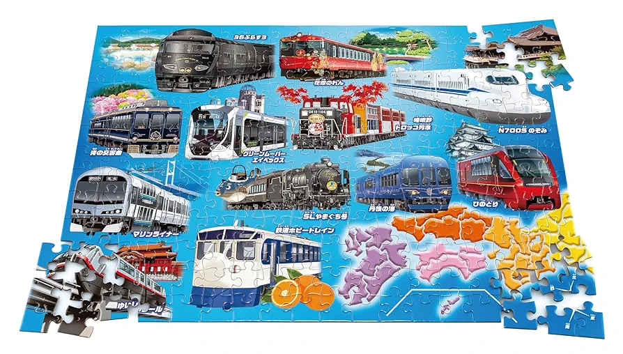 【夏休みセット】くもんジグソーパズル電車15点セット　KUMON 公文式 KUMON くもんのジグソーパズル STEP3 はたらく電車