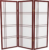 Vista 12 de Pantalla Shoji de doble cruz corta de 4 pies - Negro - 3 paneles