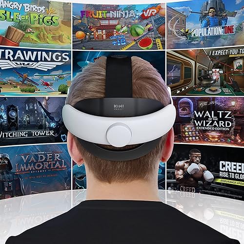 Miniatura 8 de KIWI design Correa de cabeza para OculusMeta Quest 2 accesorios élite para mayor apoyo y comodidad en realidad virtual