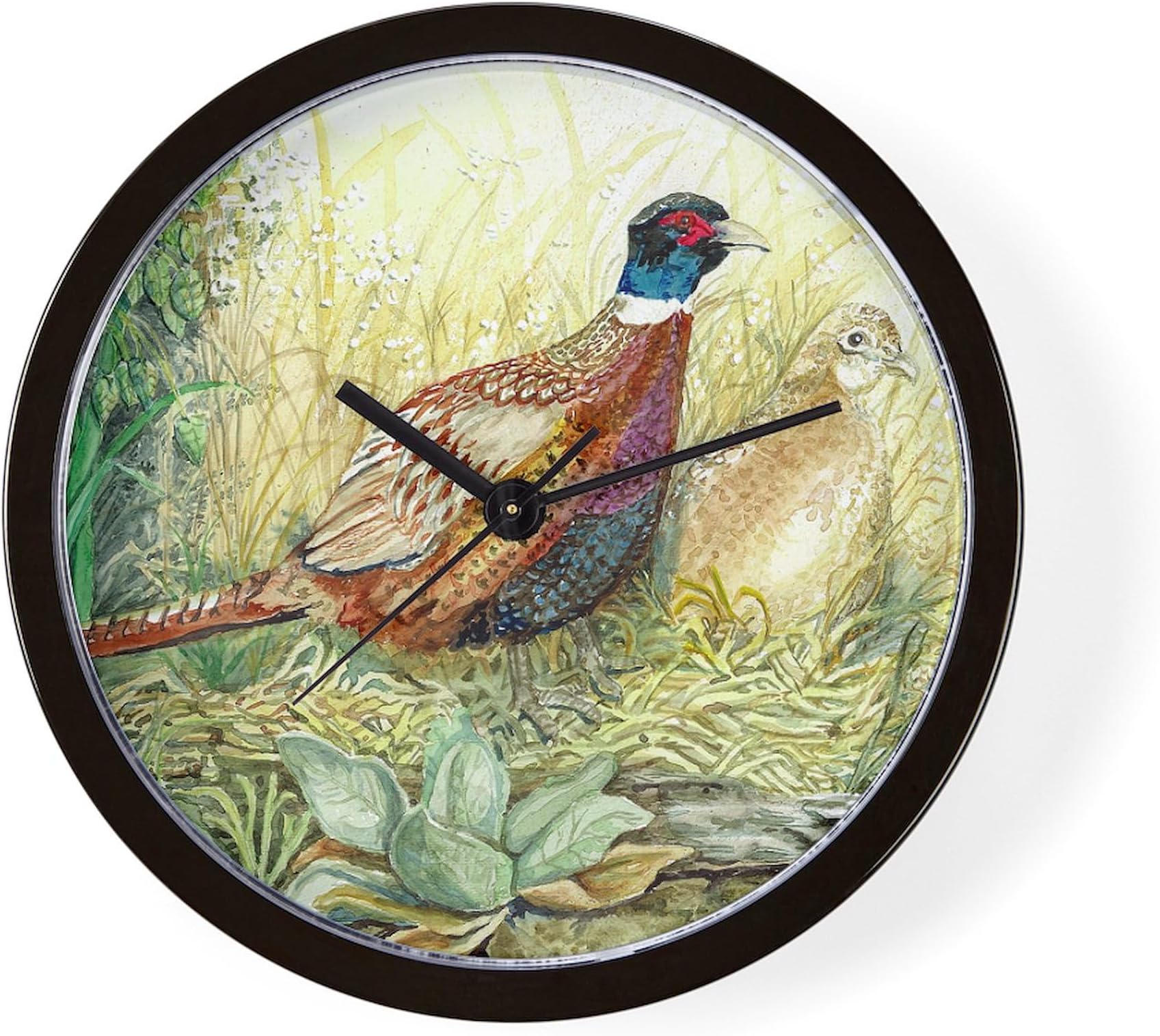 Pheasant 10" Wall Clock for Livingroom, Kitchen, or Office