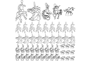Vintage 50 pcs Antique Silver Unicorn Pendants