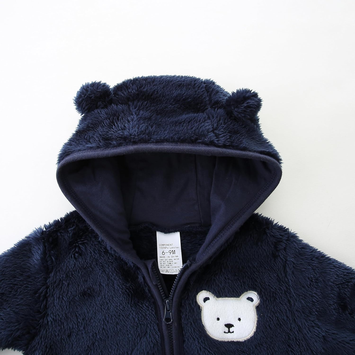 Baby Fleece Winter Jumpsuit Cute Cartoon Comfy Fluffy Romper for 0-18M - Image 3