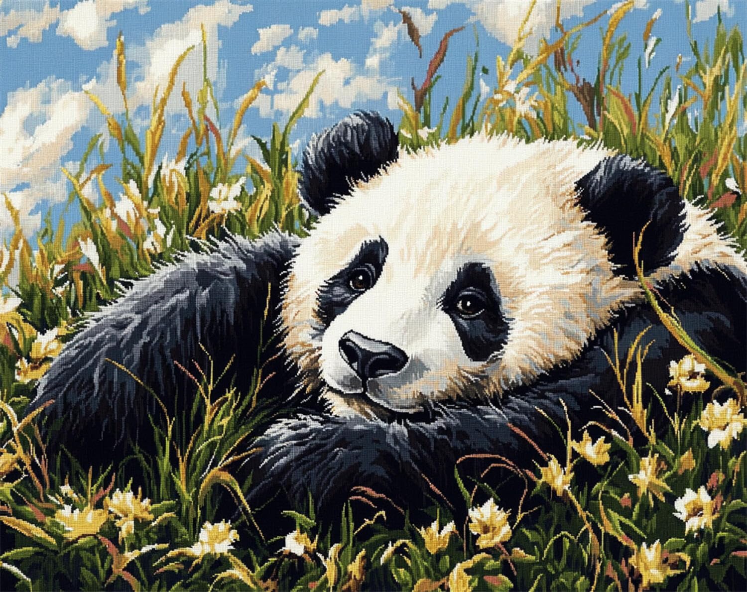 Henypt DIY Latch Hook Rug Kits Cartoon Panda 55x75cm