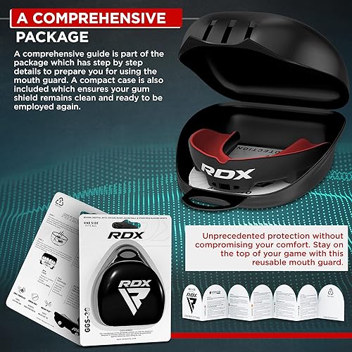 Miniatura 7 de RDX Protector bucal, protector de encías, protector bucal para boxeo, artes marciales mixtas y kickboxing, Muay Thai, protector bucal con estuche de