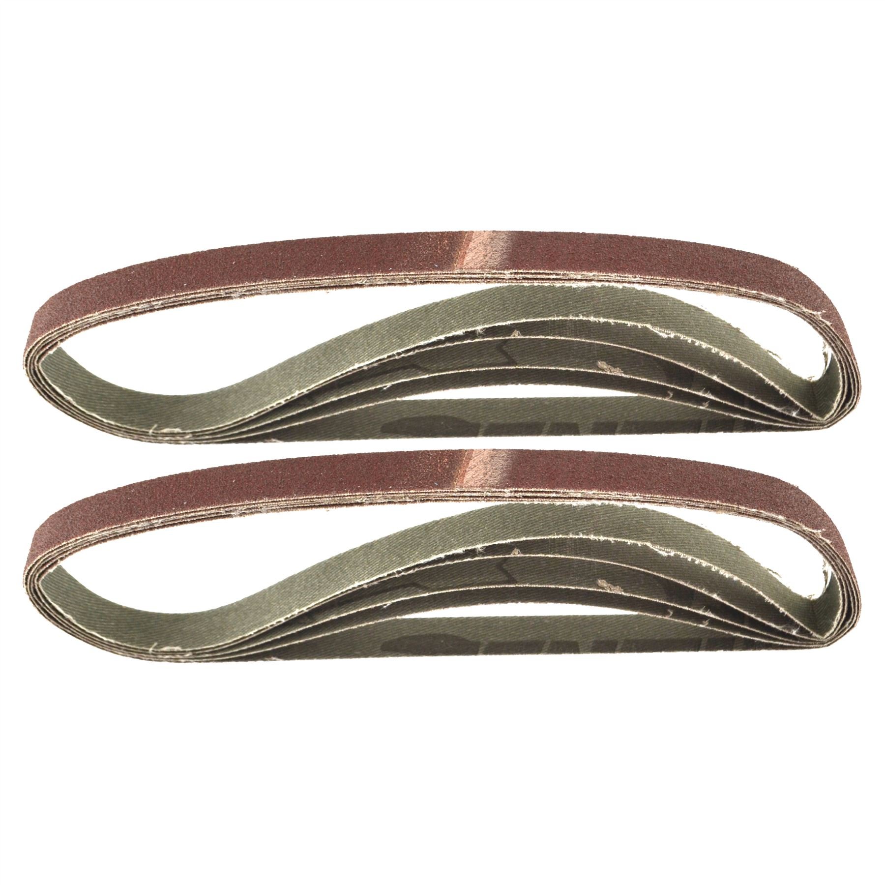 Belt Power Finger File Sander Abrasive Sanding Belts 457mm x 13mm 80 Grit 10 PK