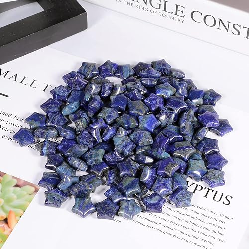Miniatura 8 de Rockcloud Paquete de 10 piedras de bolsillo de cristal en forma de estrellas, piedras pulidas para la preocupación para la curación de reiki, yoga,