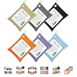 Charcoal Air Purifying Bags 6 Pack×200g Bamboo Charcoal Bags Odor Absorber, for Car Air Fresheners, Odor Eliminator for Home，Shoe Deodorizer - Colorful-Activated Charcoal Odor Absorbers