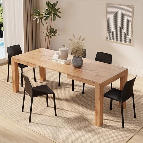Mobili Fiver, Table à Manger Extensible, Iacopo, 140(220) x90 cm,