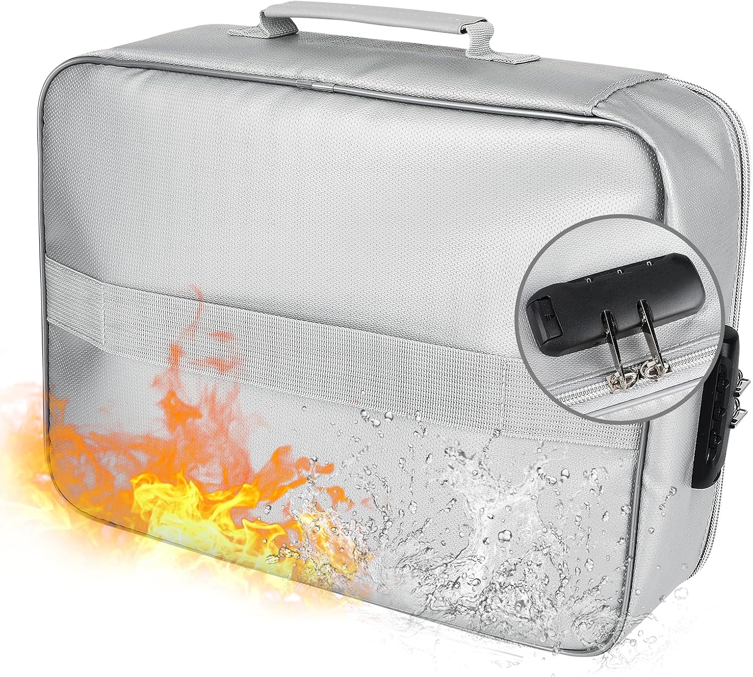 Fireproof Document Organizer with Lock, Luckits 3Layer Document Bag