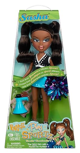 Bratz Play Sportz Sasha Fashion Doll with Accessories, Cheerleading