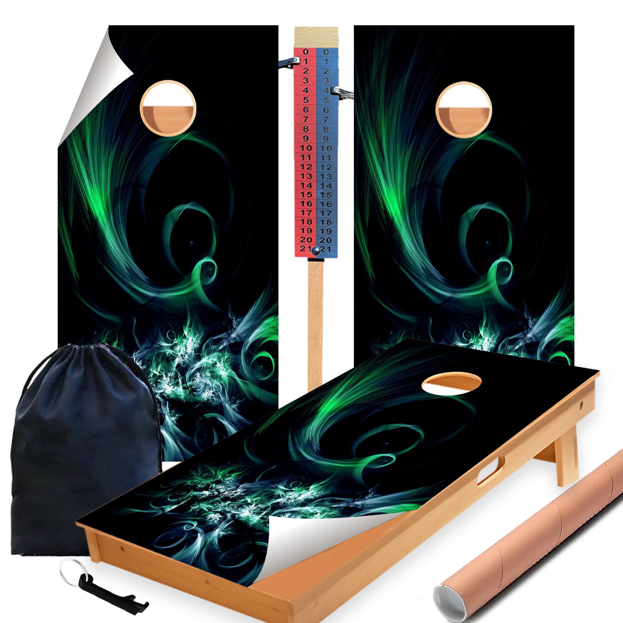 CornholeGamesUSA Cornhole Board Wraps, Cornhole Decals and Wraps for Boards (Set of 2), Cornhole Skins for Boards