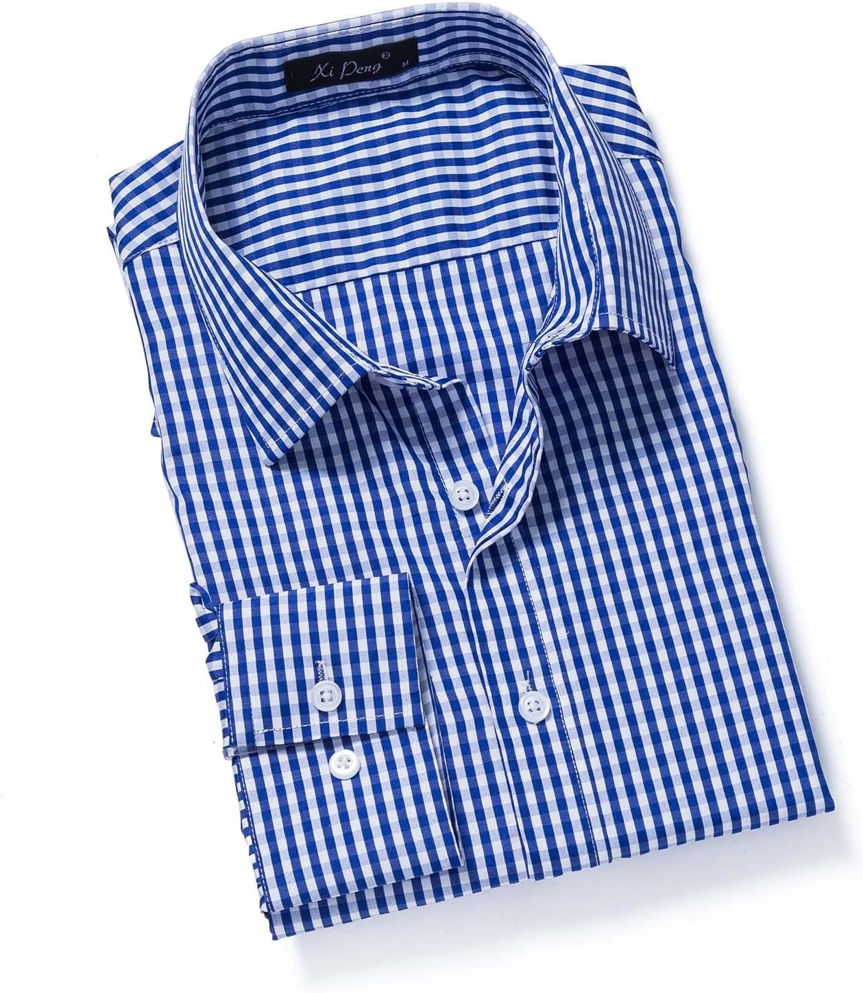 Ymosrh Men's Casual Button-Down Shirts Plaid Long Sleeve Shirt Casual Loose Formal Dress Handsome Shirt Shirts, M-2XL