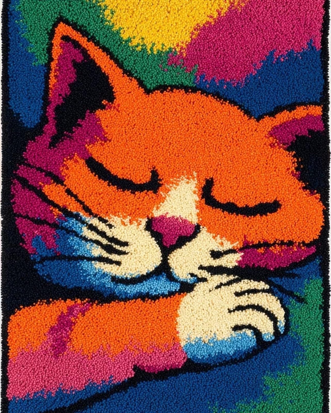 Wallphantom Latch Hook Craft Kits,A Sleeping cat