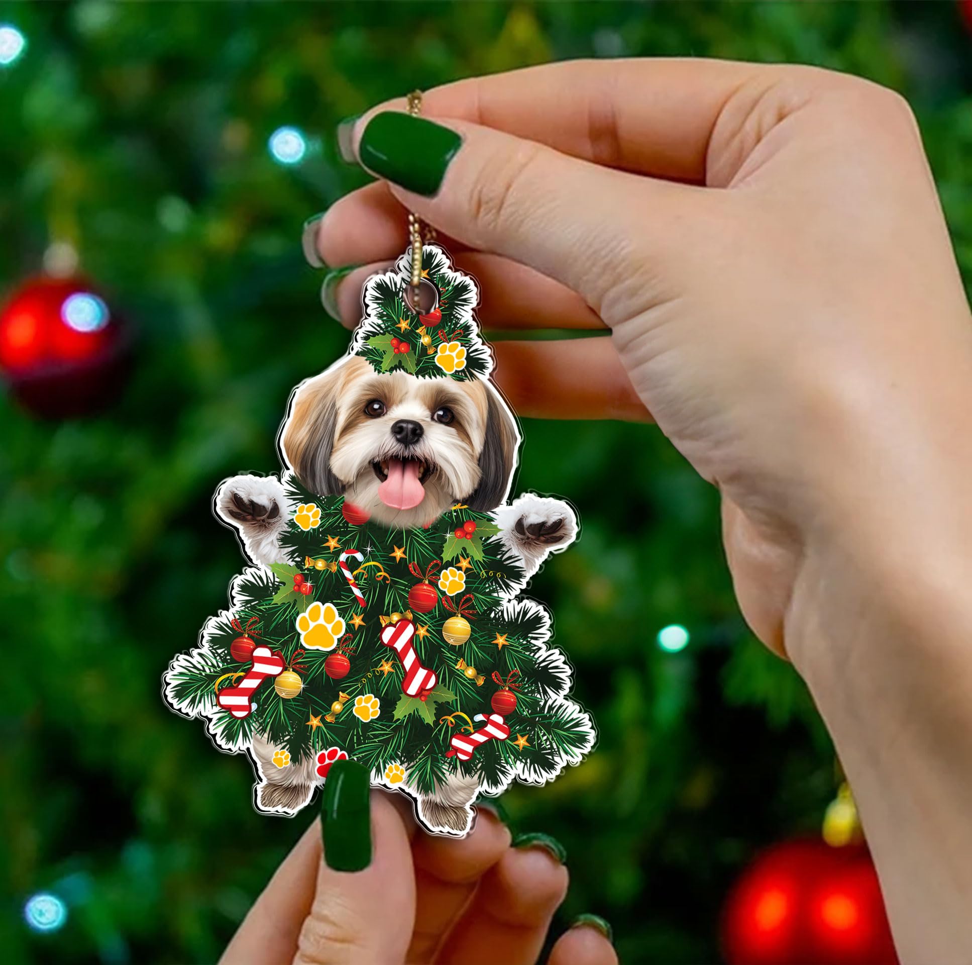 クリスマス✻飾り　クリスマスツリーの妖精さん　シーズー クリスマス✻飾りクリスマスツリーの妖精さんシーズー