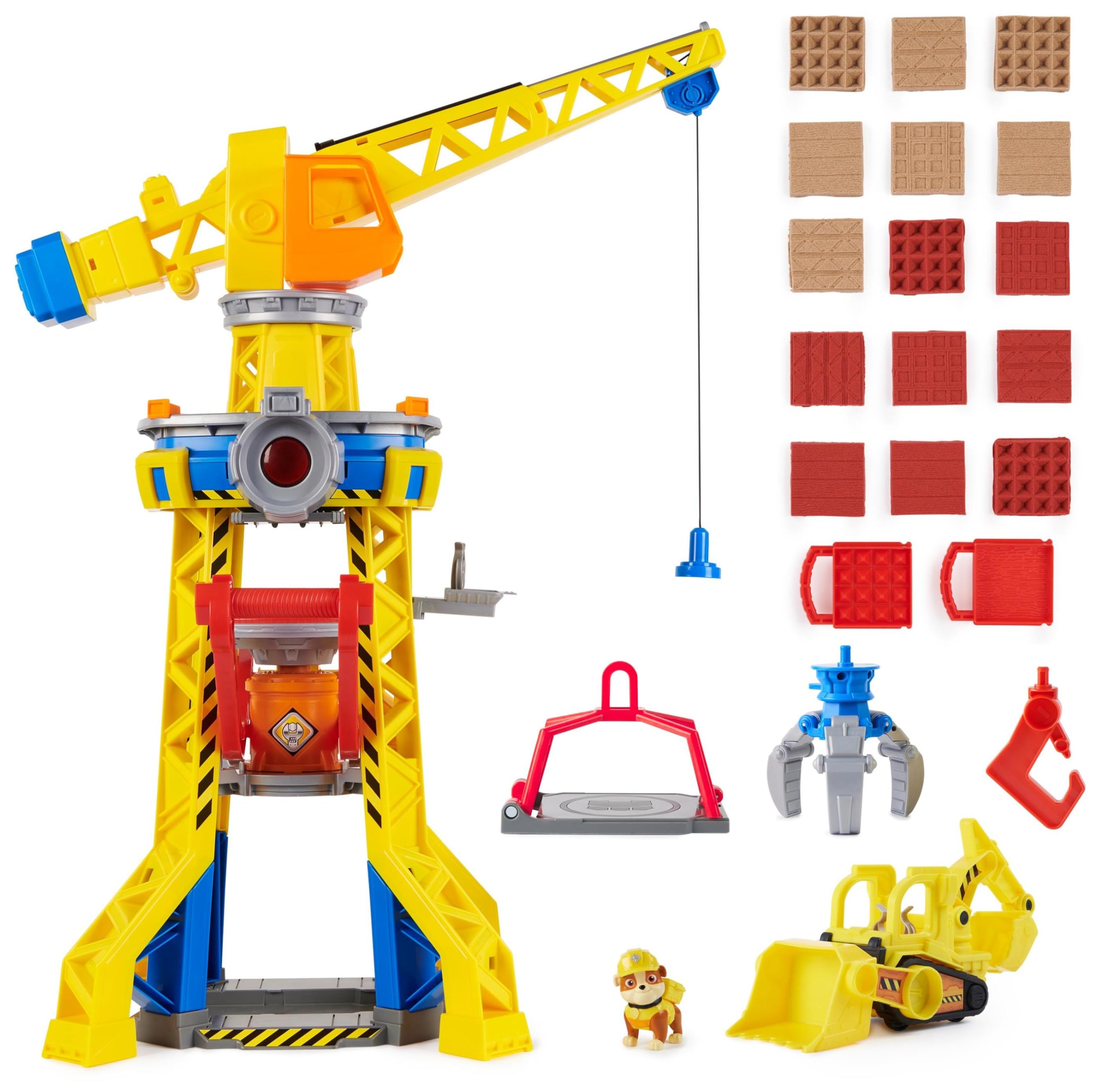Ruben & Compagnie - Brico Park - Grue de Chantier Interactive - Véhicule Figurine Ruben Et Compagnie À Collectionner - Avec Sable Magique Kinetic Sand - Pat Patrouille Jouet - Jouet Enfant 3 Ans et +
