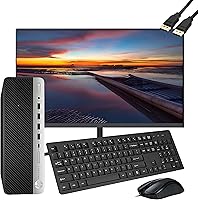 Renewed HP ProDesk 600 G3 SFF Desktop PC + 21.5" FHD Monitor, i5-6500, 16GB DDR4 RAM, 256GB SSD, Win11 Pro, WiFi, Keyboard/Mouse