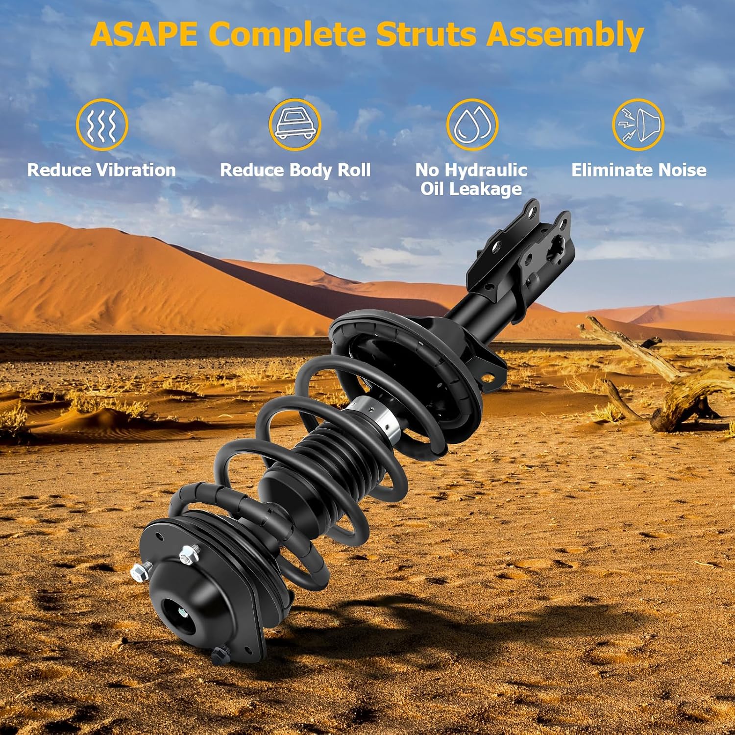 ASAPE 2PCS Front Complete Struts Assembly w/Coil Spring Fit for 2005-2006 for Pontiac Pursuit 2005-2010 for Chevrolet Cobalt 2007-2010 for Chevrolet HHR Shock Absorber Replace OE 172179R