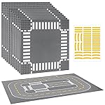 12 Pack Road Base Plates for Building, Compatible with Lego Classic Bricks, 10 x 10 Baseplates Fits for Lego Roads, Road Base Plates for City Sets (Attached DIY Stickers)