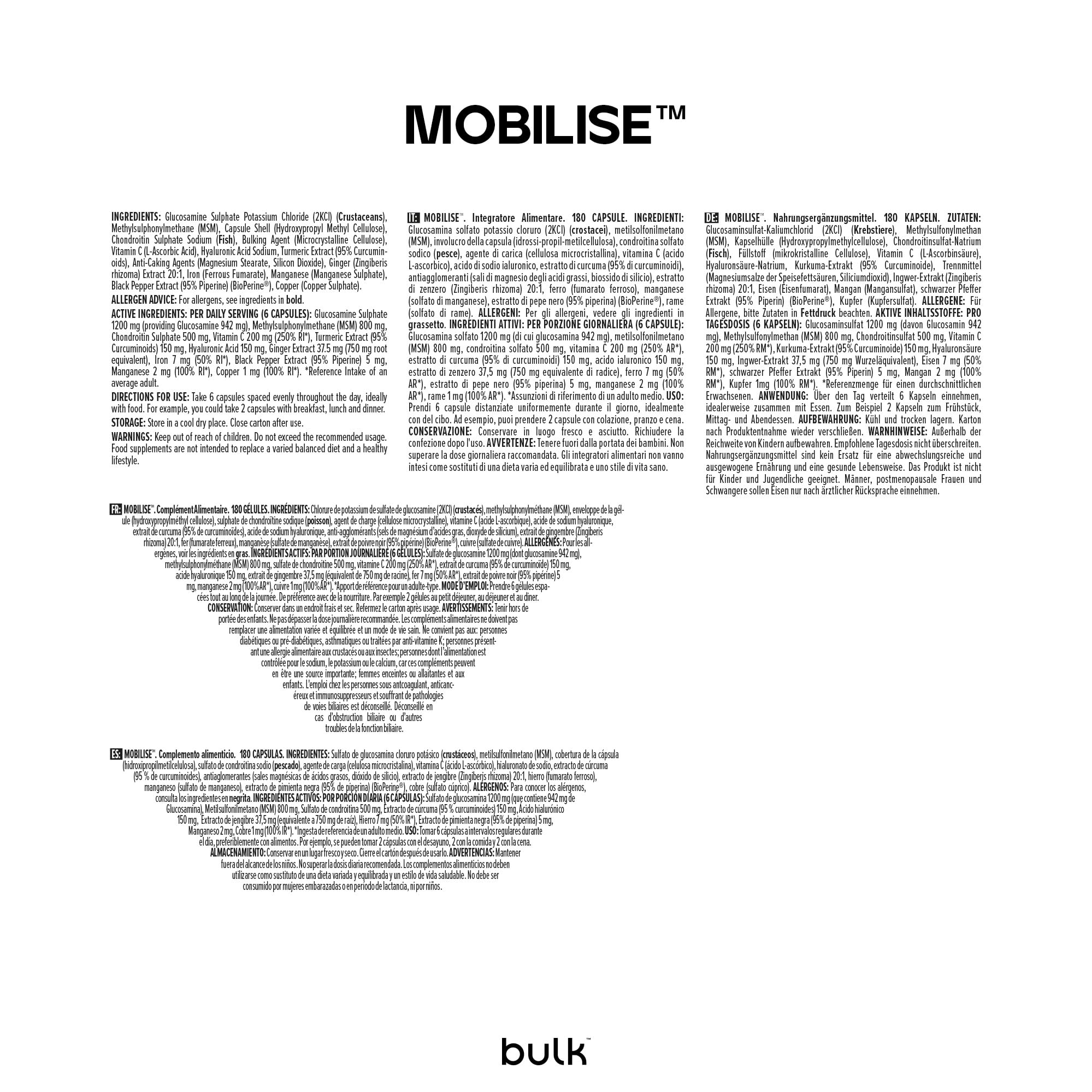 Bulk MOBILISE, 180 Capsule