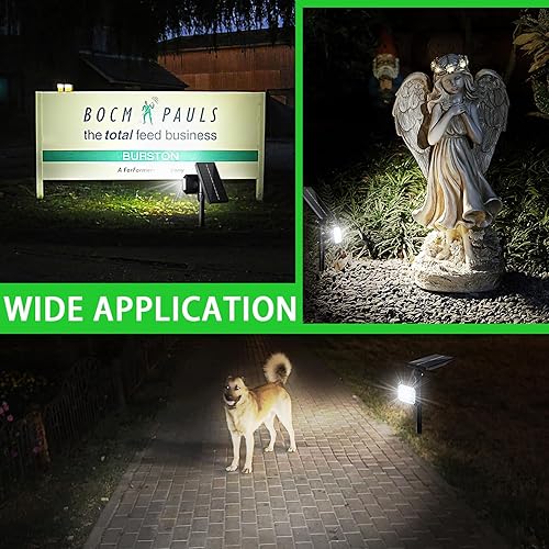Miniatura 3 de JSOT Luces solares impermeables para exteriores, luces que cambian de color en el exterior, foco alimentado por energía solar, iluminación de