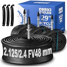 4 Pack 29 Inch Mountain Bike Tube 29 x 1.75 1.95 2.0 2.1 2.125 2.2 2.25 2.3 2.35 2.4 Presta Valve 48mm / Schrader Valve 32mm, Butyl Rubber Bike Inner Tube