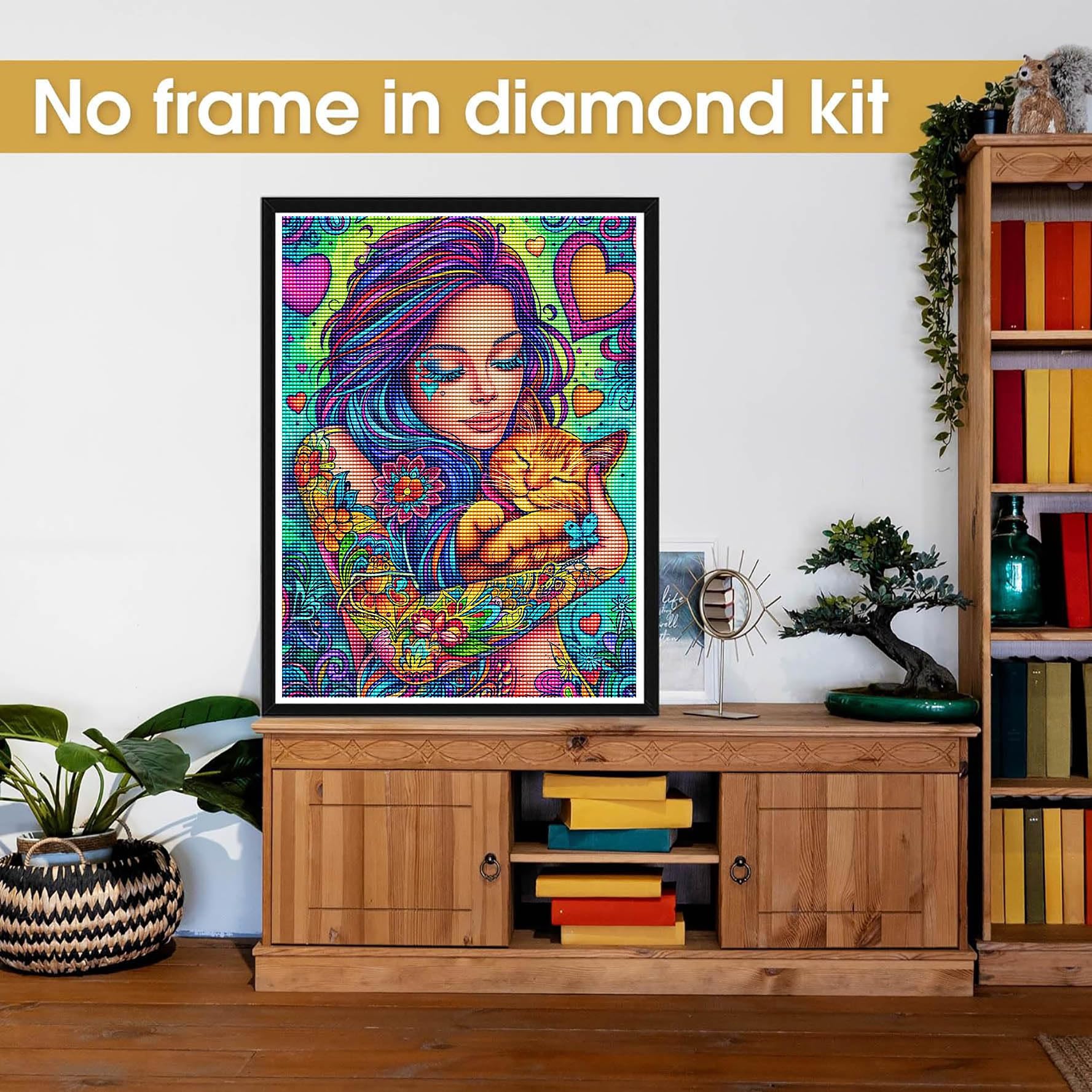 Bimkole 5d Diamond Painting Kit Completo Fai da Te Gatto
