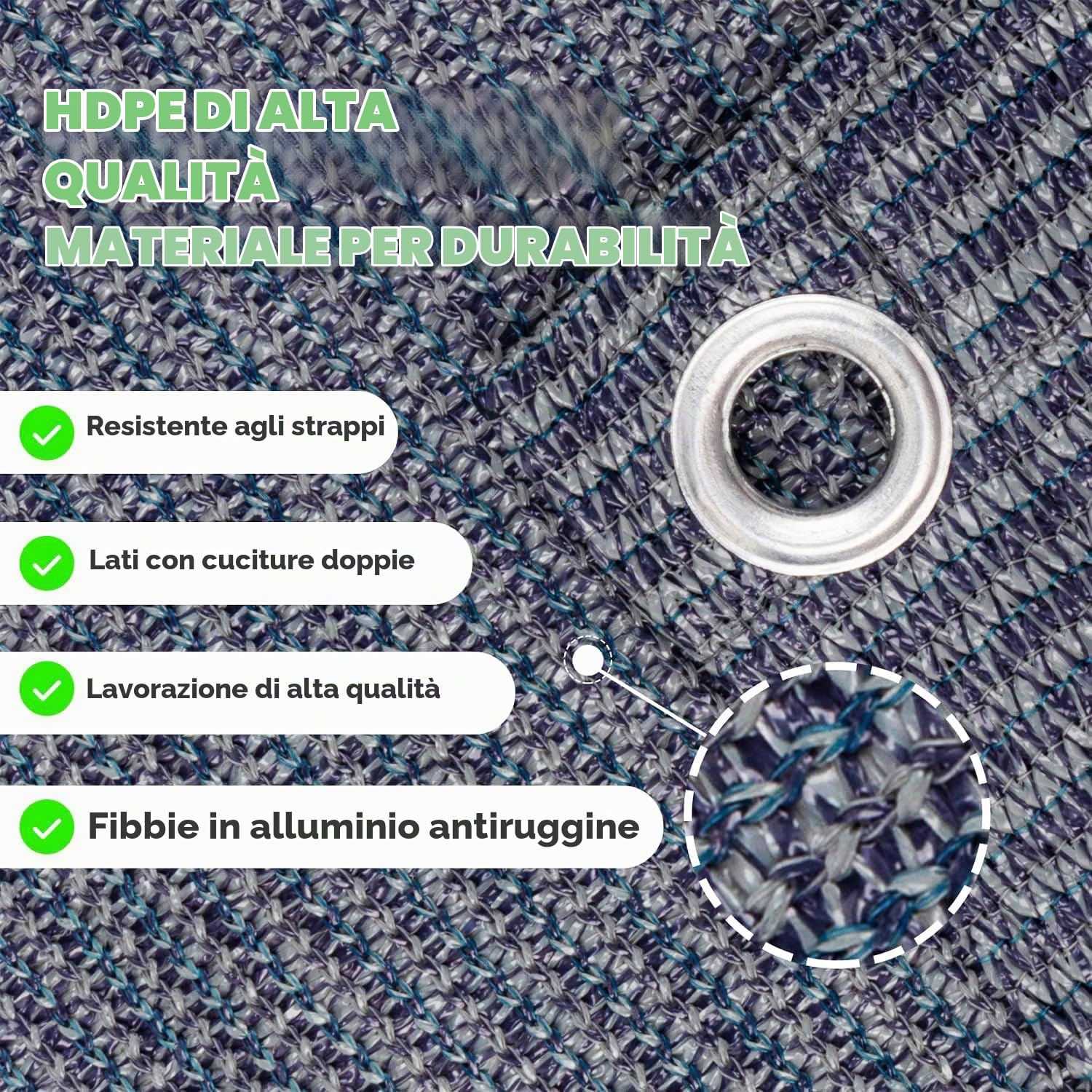 Generico Tappeto per Tende da Sole,stuoia Campeggio,Tappeto per Veranda Camper,Tappeto Camper,Telo Campeggio Pavimento,Traspirante, Antiscivolo,con 12 Fori, 13 picchetti e Borsa per Il