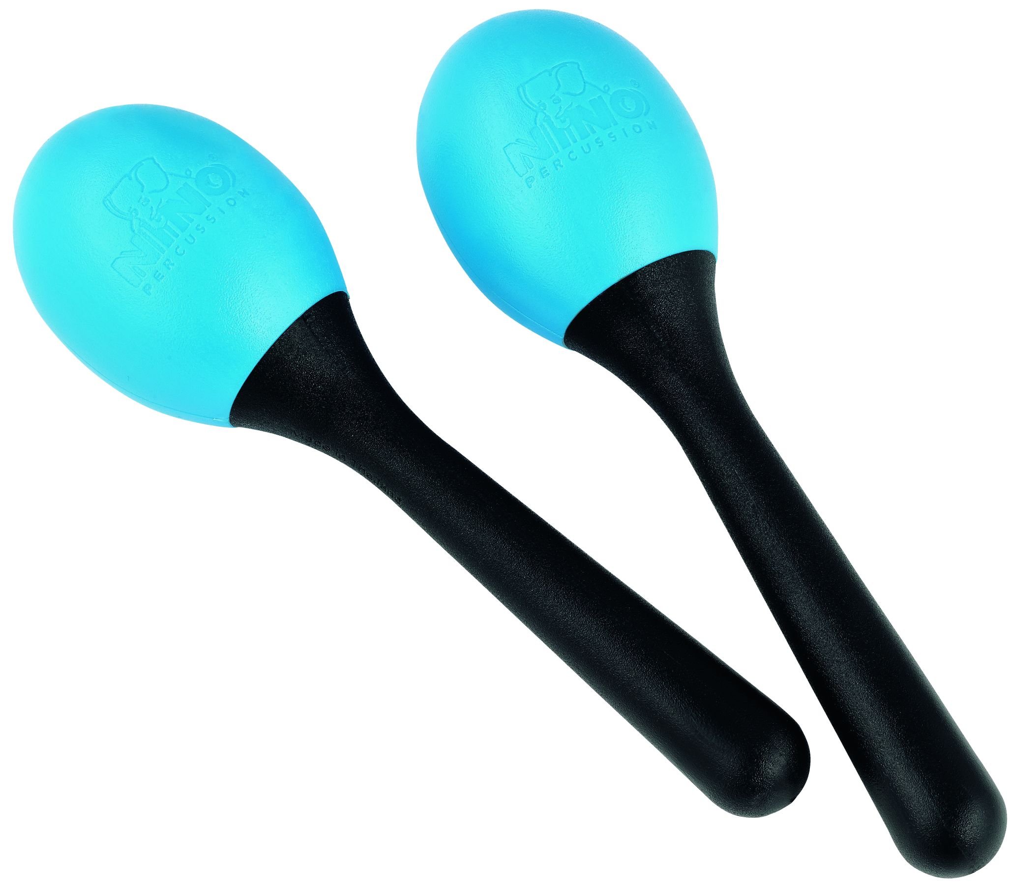 Nino Percussion Small Egg Maracas - 1 Pair Small Shaker for Children from 3 Years - Musical Instrument - Plastic, Black and Blue (NINO569SB)