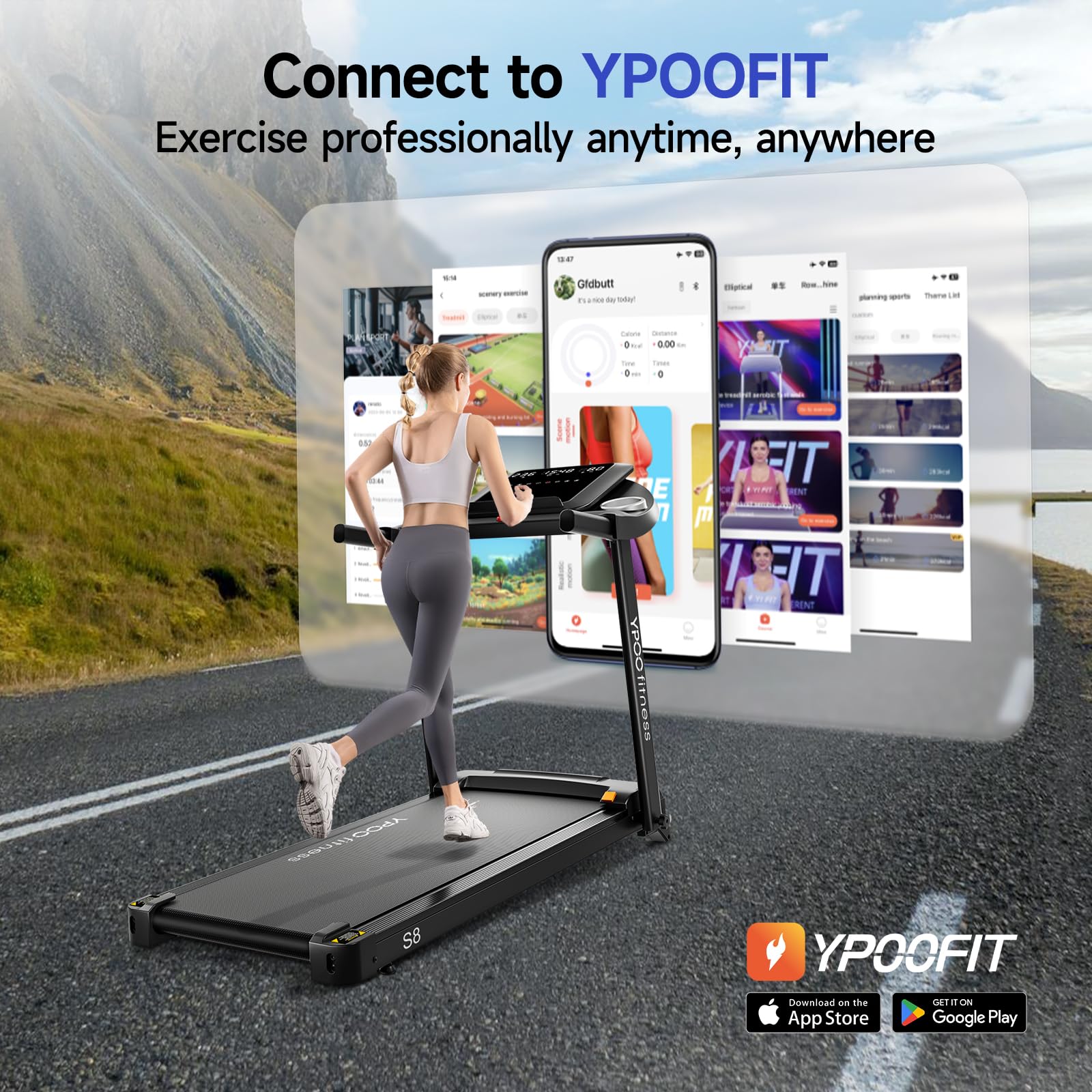 Amazon | YPOO ランニングマシーン ルームランナー 家庭用 静音
