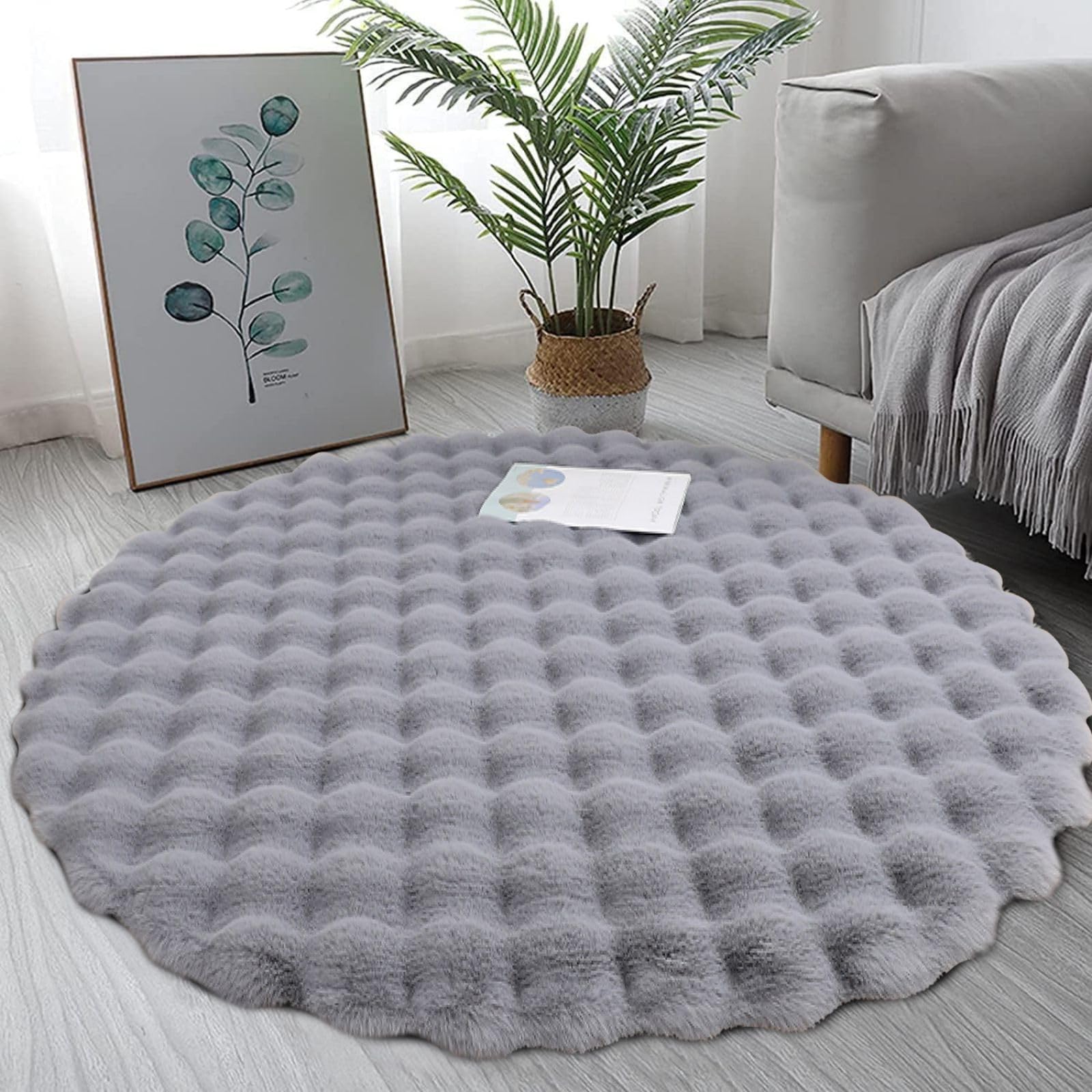 Tapis à poils longs doux et moelleux lavable avec envers antidérapant