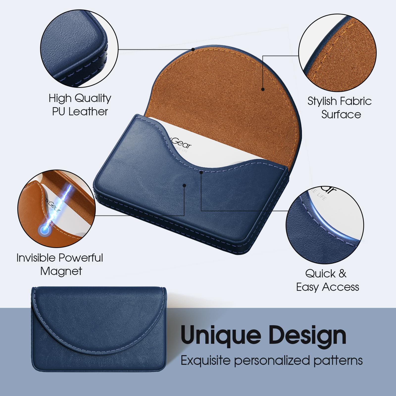 Amazon.com : MaxGear Business Card Holder Case, PU Leather