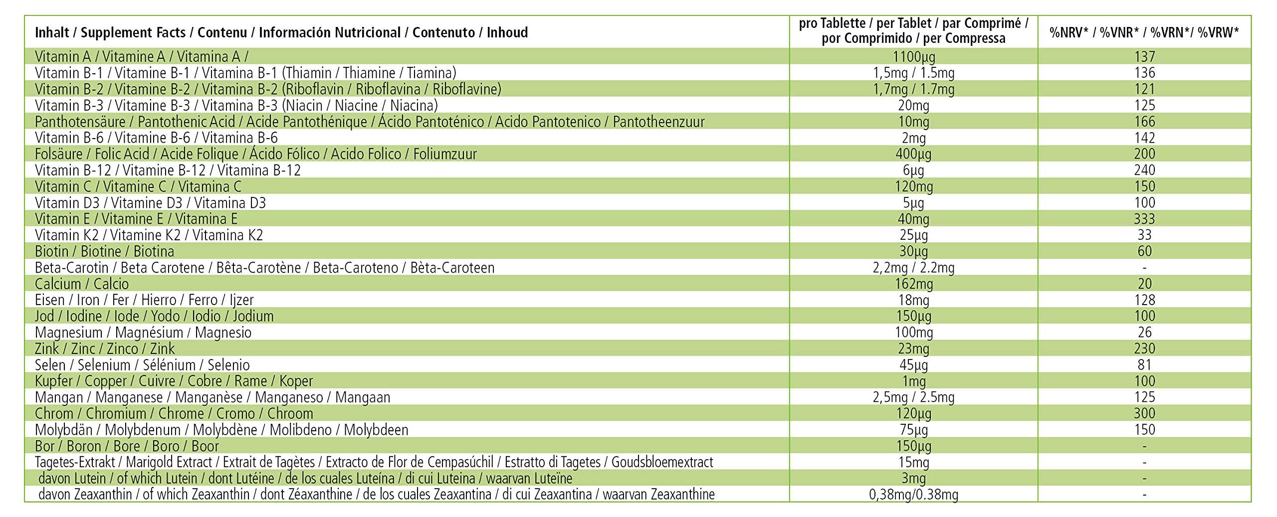 fairvital Daily Multi, 365 comprimés, multivitamines et minéraux, vitamines A-Z et minéraux essentiels, système immunitaire, énergie et métabolisme (EFSA), faciles à avaler