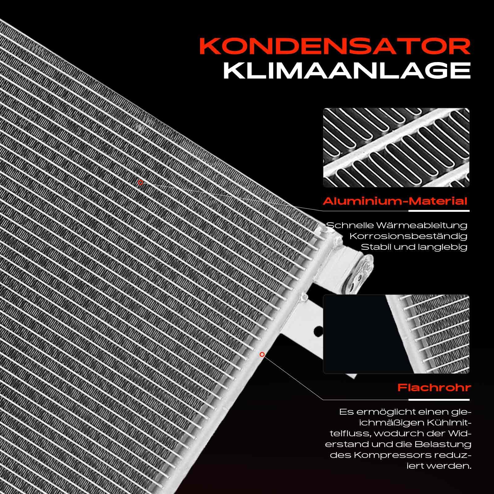 Frankberg Kondensator Klimaanlage mit Trockner Kompatibel mit DS4 DS7 Combo Grandland X Vivaro Zafira 3008 308 II 5008 II 508 II Expert Partner Rifter Traveller Proace