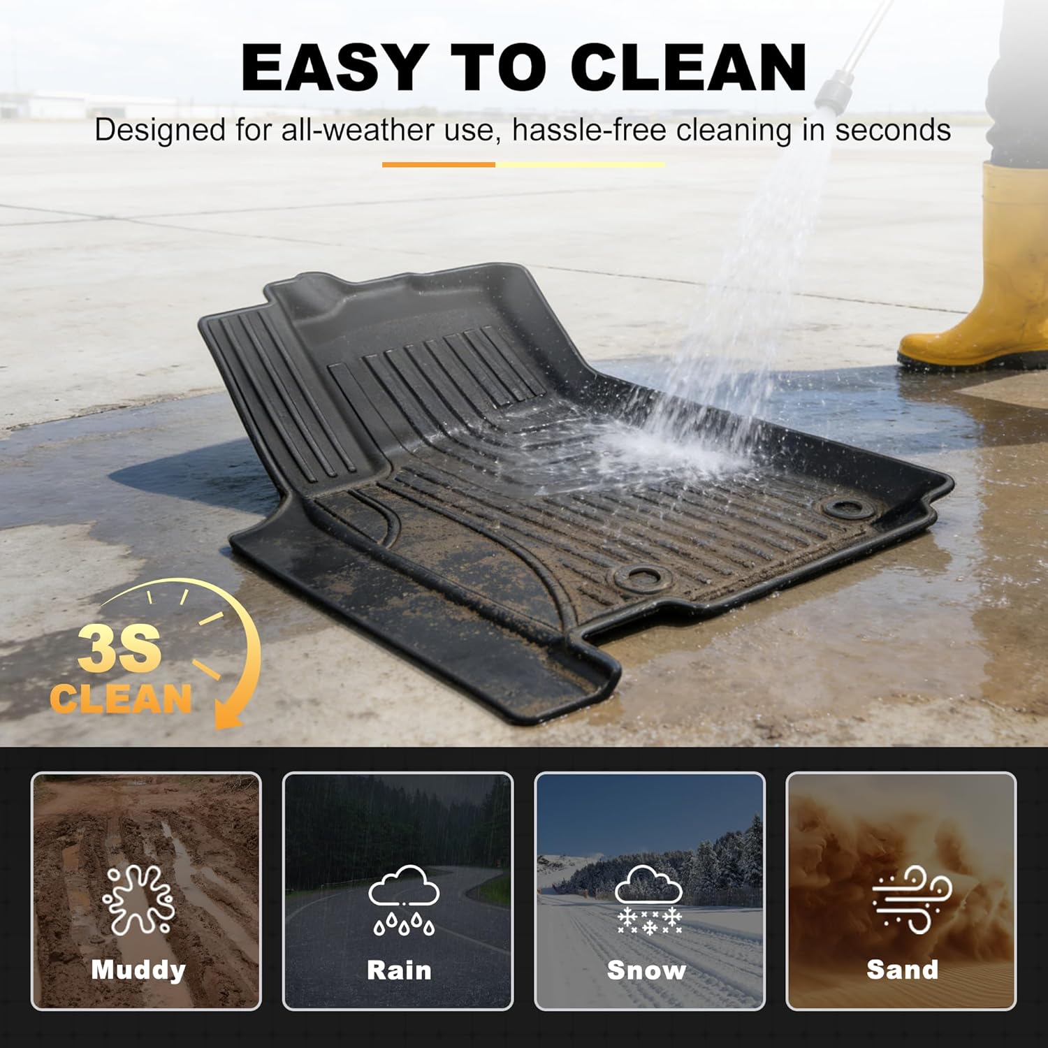 AOMSAZTO Floor Mats and Cargo Mat Compatible with Jeep Grand Cherokee (WL Include 4xe, Not WK2 or WL75) 2022-2026: TPE All Weather Odorless Anti-Slip Floor Liners Cargo Liner (Only 5 Seat)