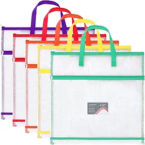 9. Clysee 5 Pcs Sew Project Bags - Rainbow Colors