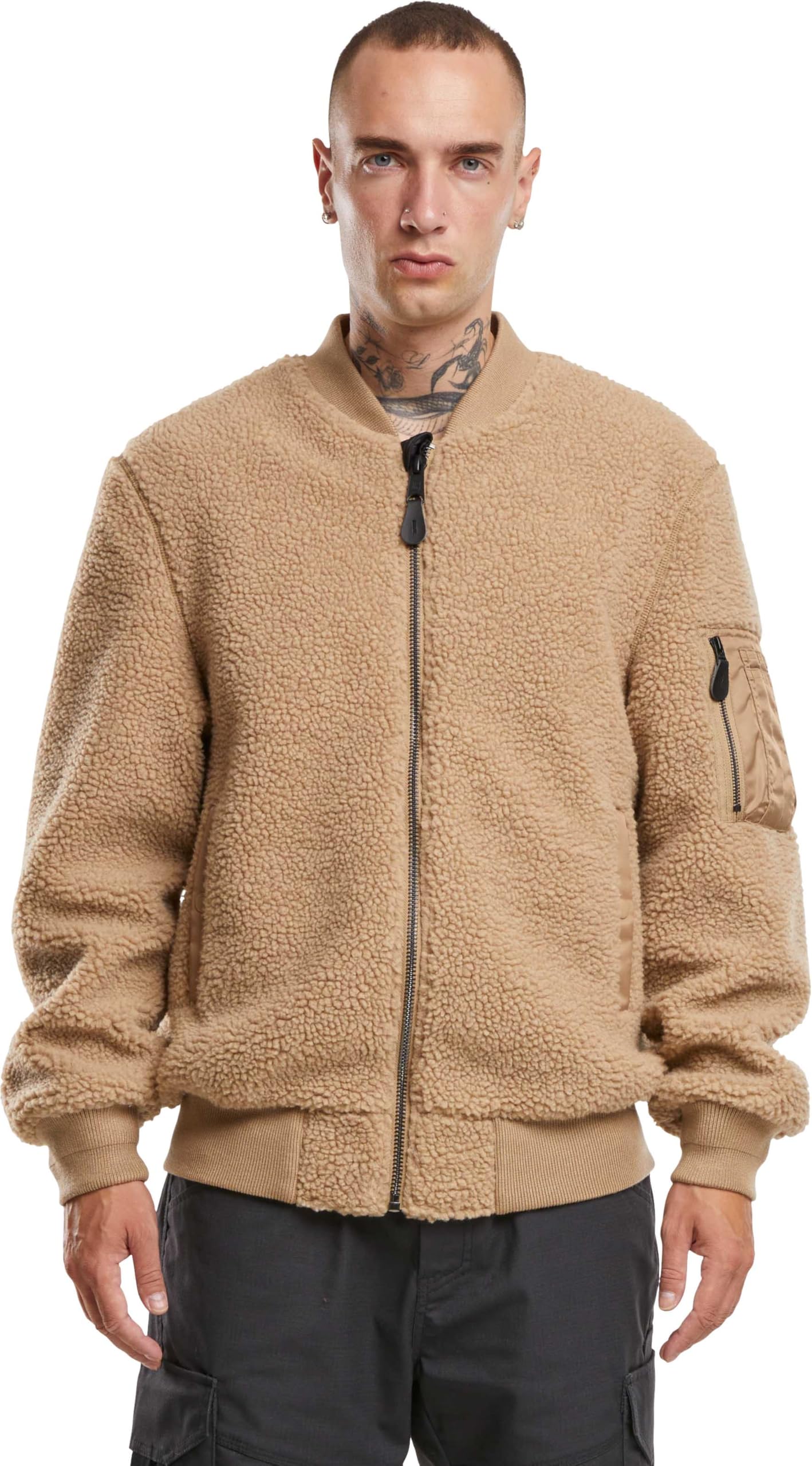 Brandit MA1 Sherpa męska kurtka polarowa oliwkowa Basics