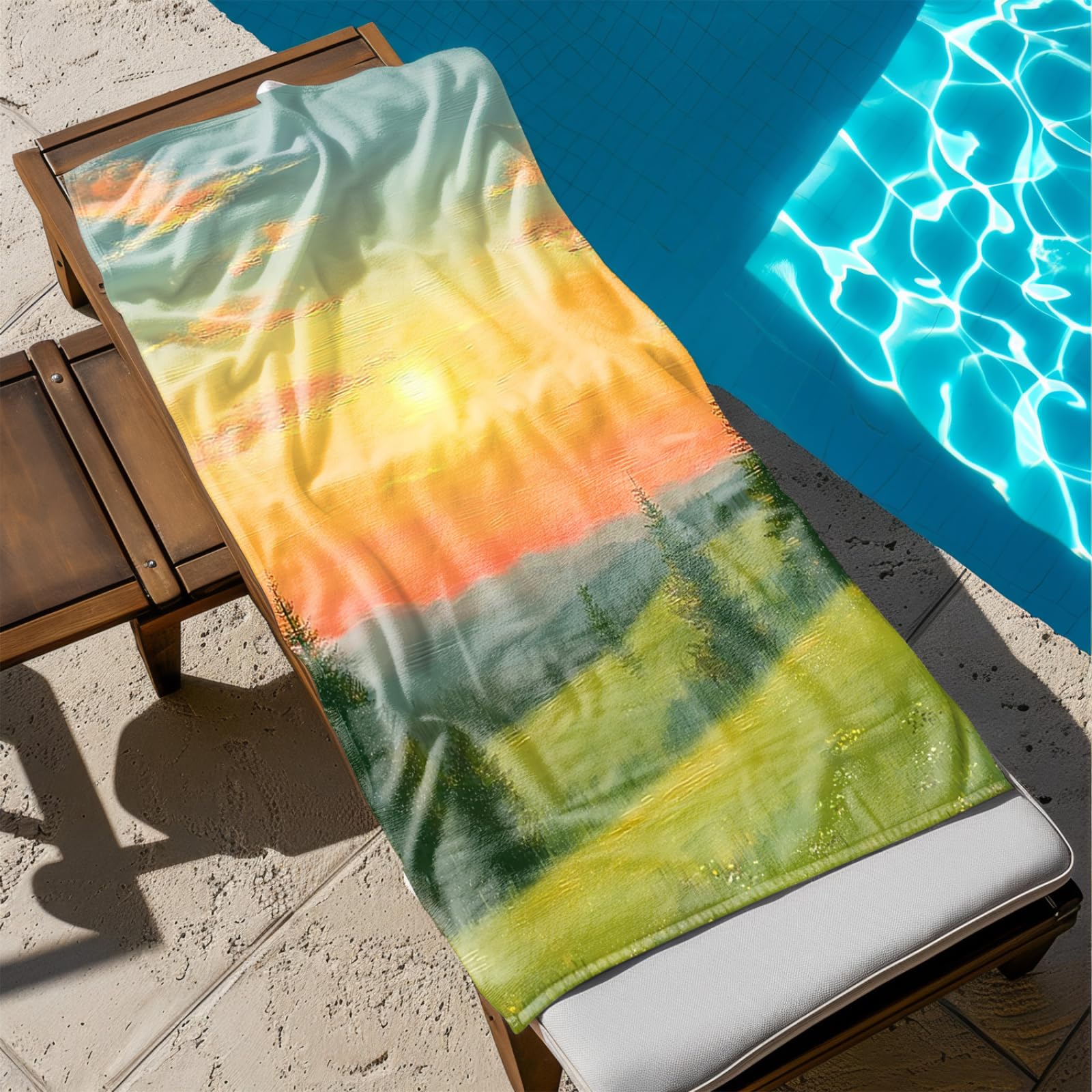 Xxl Microfibre Beach Towel 200X200 Sunset Clouds Lightweight microfibre beach towel,Sand Free Quick Dry Travel Swim Towel, Sports Towel Yoga Gym for Women Men