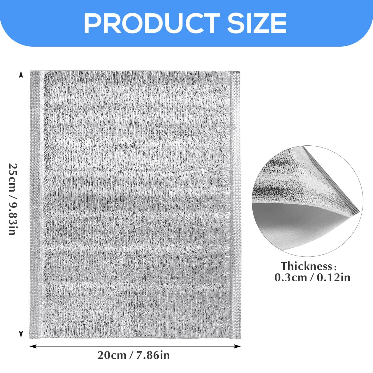 20 sacchetti in alluminio isolati per alimenti e antistrappo per frutta e frutta e