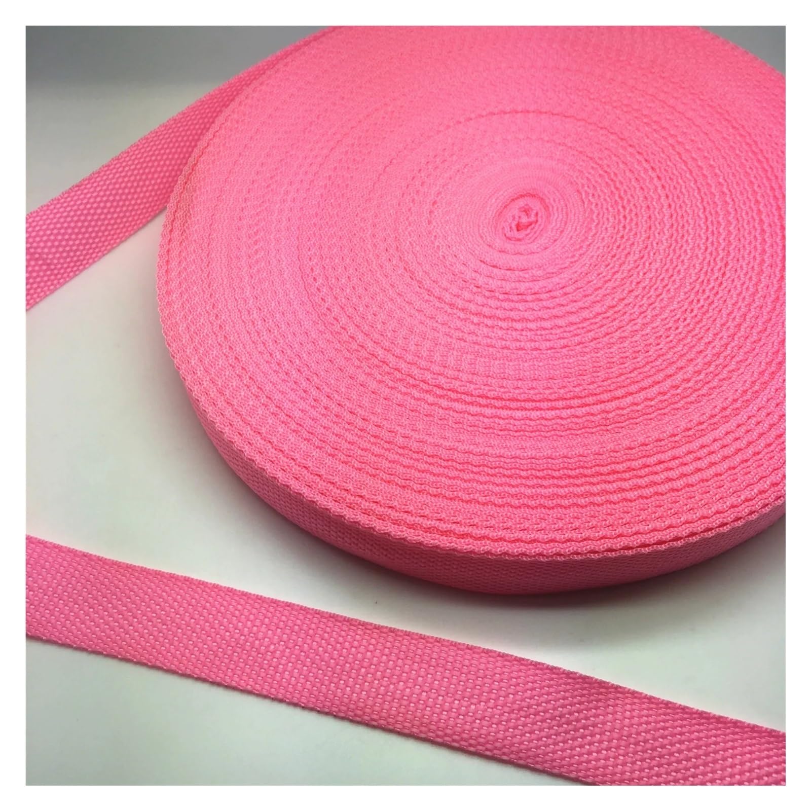 BSZCXBVMP Nylon Webbing, Nylon Webbing Straps, Multicolor, 5 Yards x 20mm, for Knapsack, DIY Sewing, Belt(Roze)