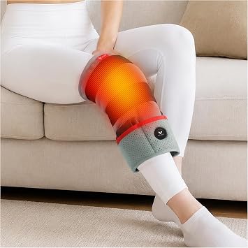 Portable Knee Heating Pad, Cordless Heated Knee Brace with 6000mAh Battery and 3 Heat Levels, Electric Heat Pad for Knee/Elbow/Arm/Calf/Thigh, Leg Heating Pad Wrap Gift for Women Men Mom Dad