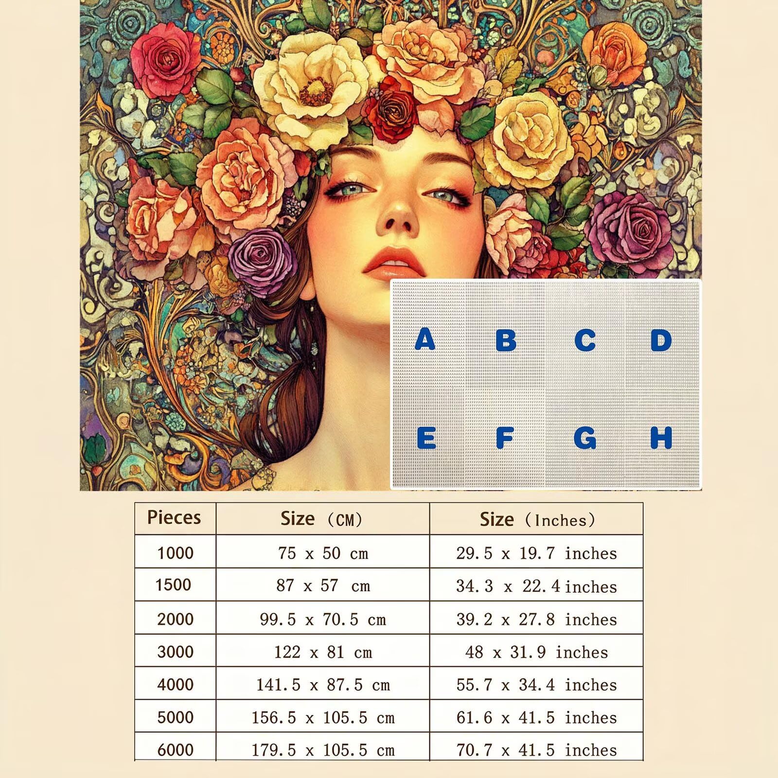 Bellezza pianta Puzzle 2000 Pezzi per Adulti, Puzzle in Legno - Collezione Classica con Poster Incluso -Sfida di Concentrazione e Passatempo Antistress, Gioco Educativo per Famiglia, 99 x 70 cm f0-763