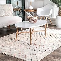 Vista 155 de nuLOOM 2x8 Alfombra de Área Blythe Marroquí, Negro y Blanco, Diseño Bohemio Desvanecido, Resistente a Manchas, Para Dormitorio, Comedor, Sala