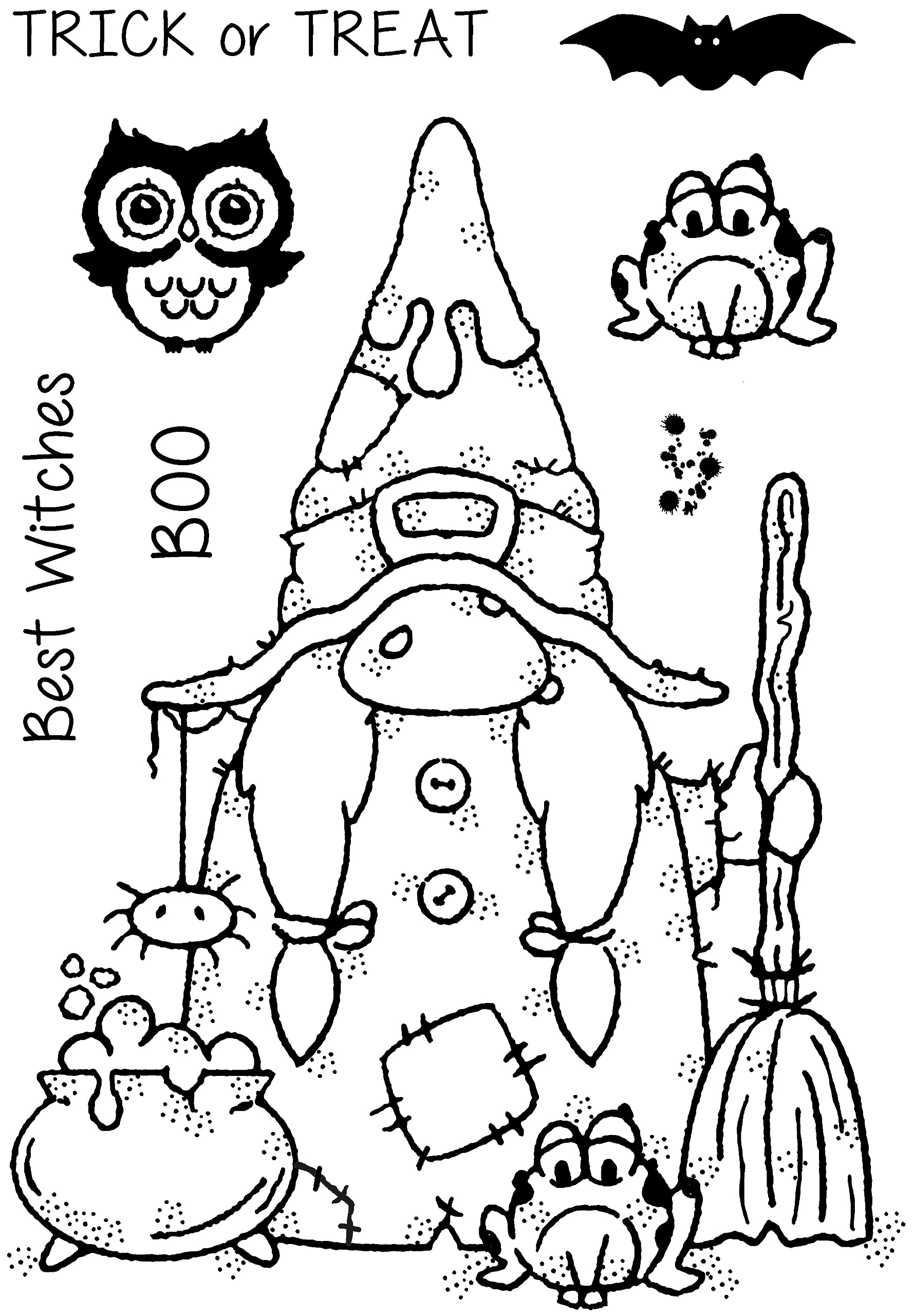 Woodware Clear Stamp Francoise Read 4"" x 6"" Stamps Witchy Woo FRS1008