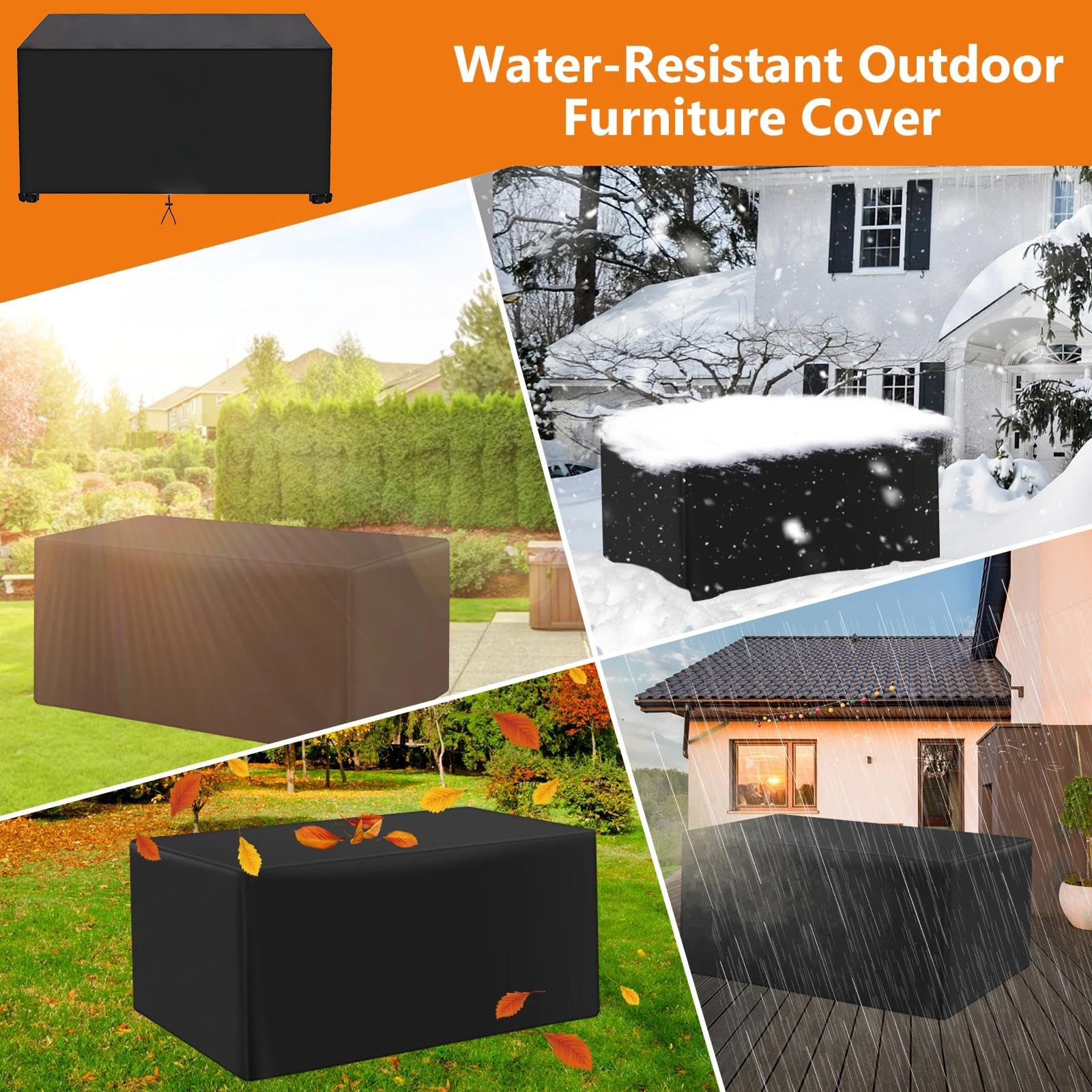 Housse Meuble De Étanche Tissu Oxford 90x90x90cm, Housse Salon De Jardin, Housse De Protection