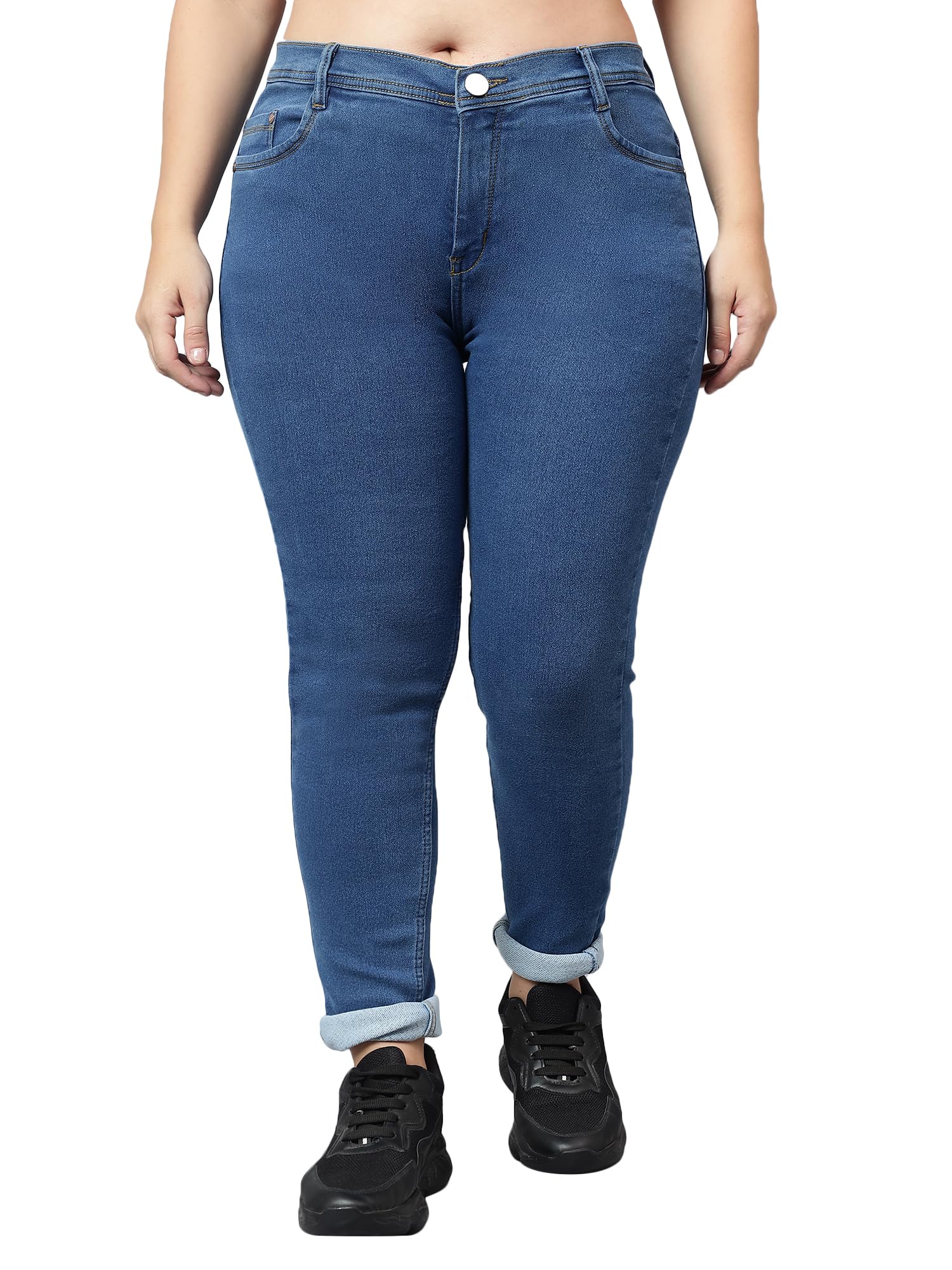 nifty Women's Stretch Fit High Rise Denim Stretchable High Waist Jeans-picture-26