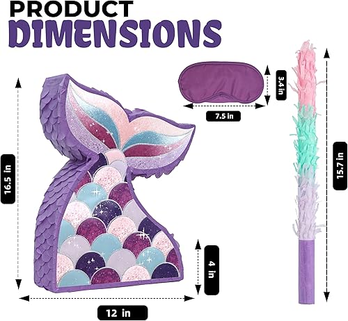 Miniatura 9 de Paquete de piñata de tren 3D con una venda y murciélago (16 x 10.6 x 6.7 pulgadas), piñata de tren para suministros de fiesta de cumpleaños de