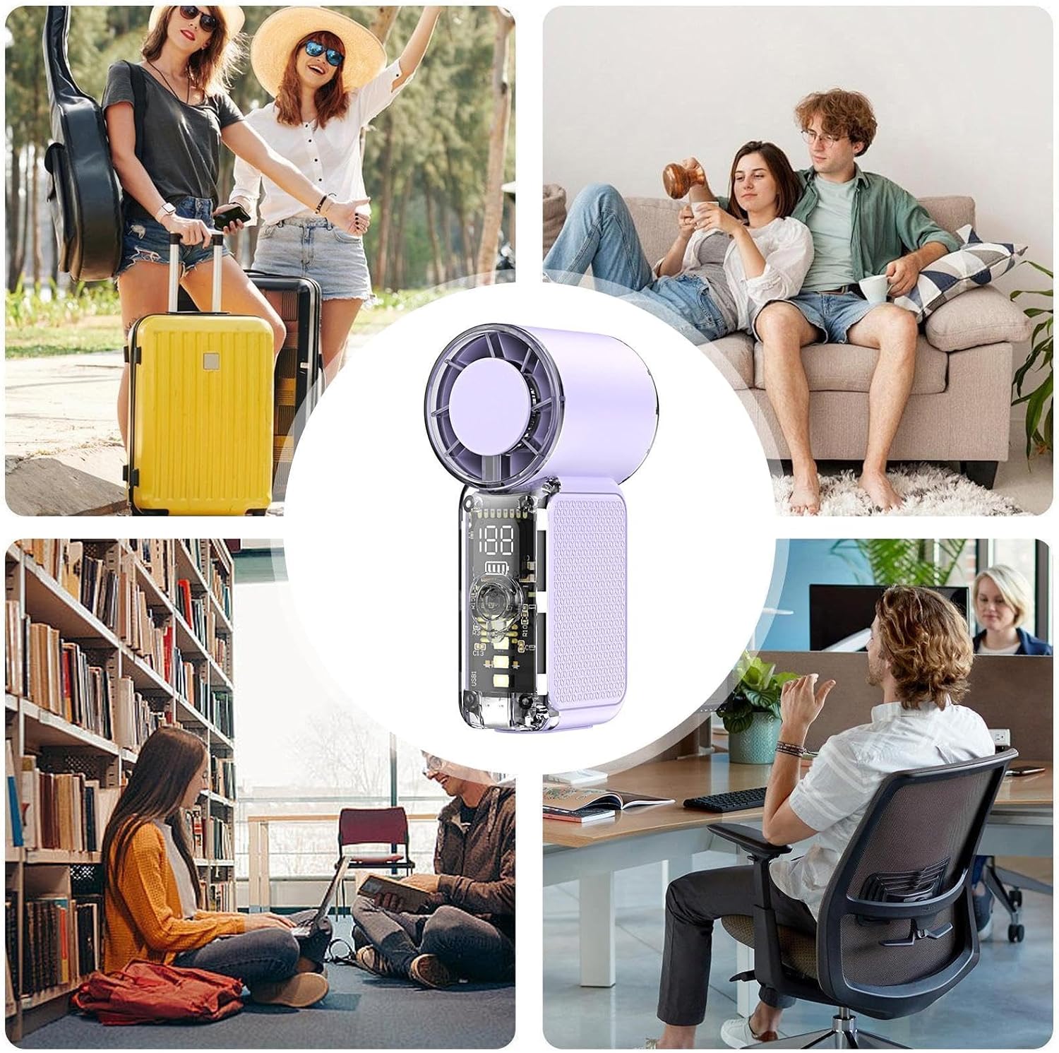 Desk Fan Portable Cooling Rechargeable Personal Gadget image 5